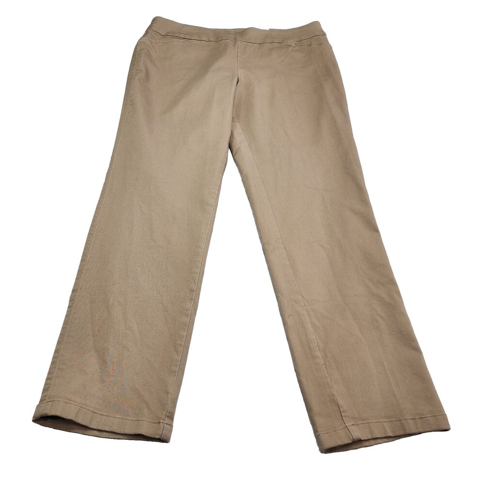 Croft & Barrow Effortless Stretch Women's Pants 1 8 Long Beige Pull On New w Tag